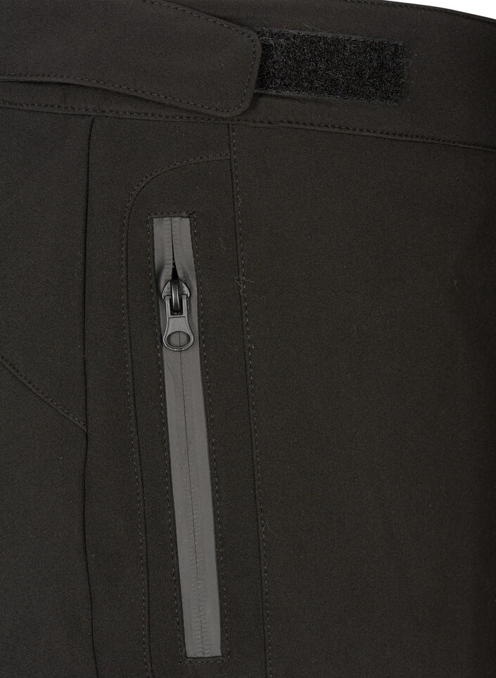 Pantalon Softshell avec velcro ajustable, Noir, Packshot image number 3