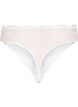 String en microfibre avec dentelle, Blanc, Packshot image number 1
