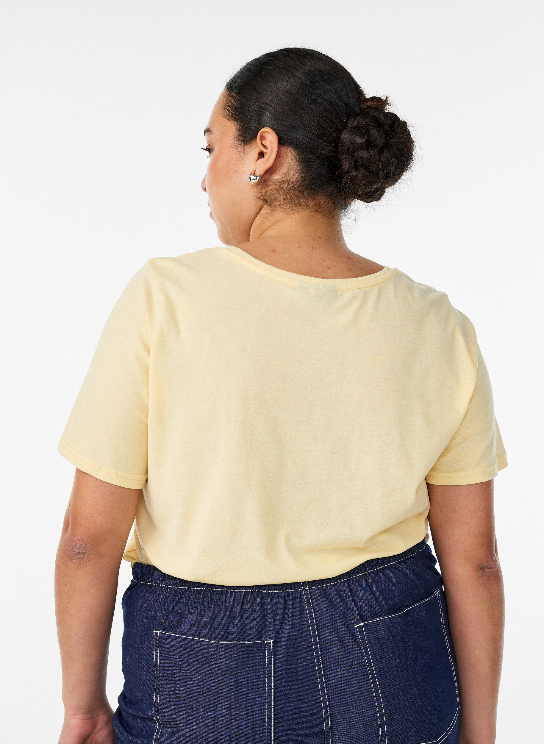 ZizziT-shirt met motief, Geel, Model image number 2