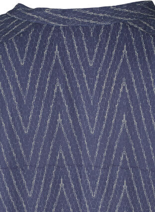 Tuniek met print en verstelbare taille, Blue Indigo AOP, Packshot image number 3