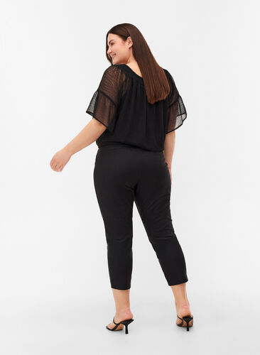 Pantalon classique longueur cheville, Black, Model image number 1