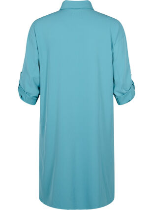 Lang overhemdjasje met knoopsluiting, Brittany Blue, Packshot image number 1