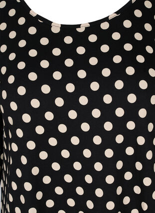Robe de nuit en coton, Black W. Angora Dot, Packshot image number 2
