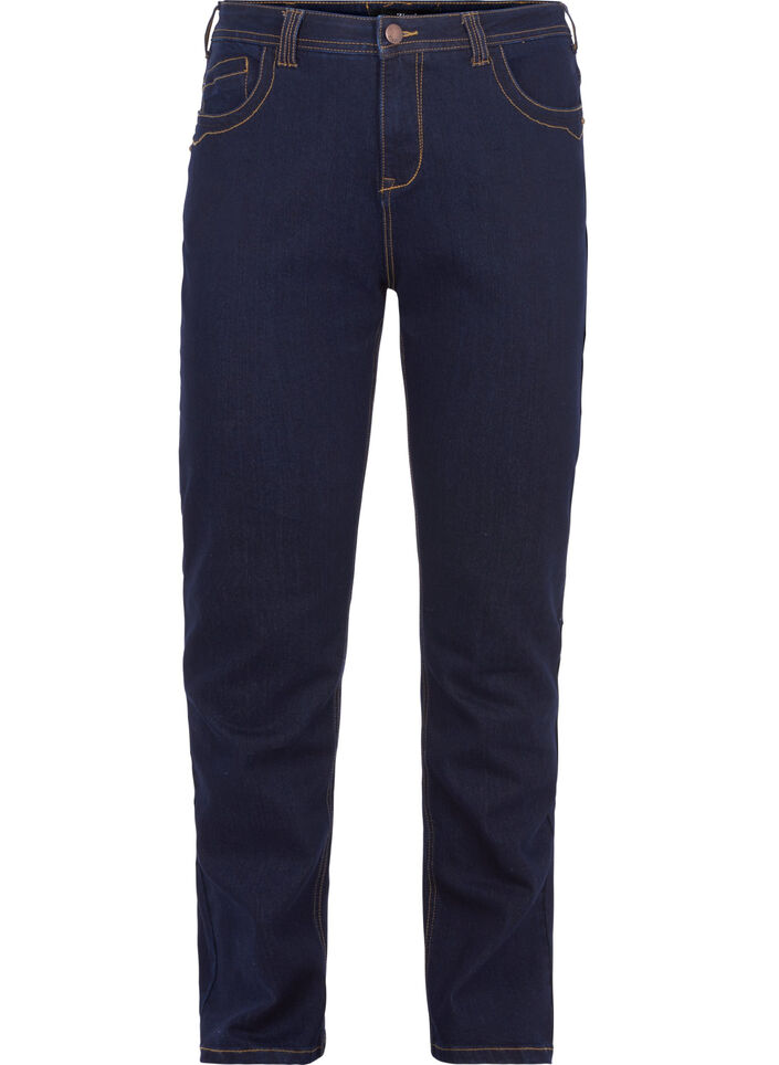 Slim fit Vilma jeans met hoge taille, Blauw, Packshot image number 0