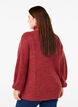 Pull en tricot avec col haut et fermeture &eacute;clair, Bordeaux, Model image number 2