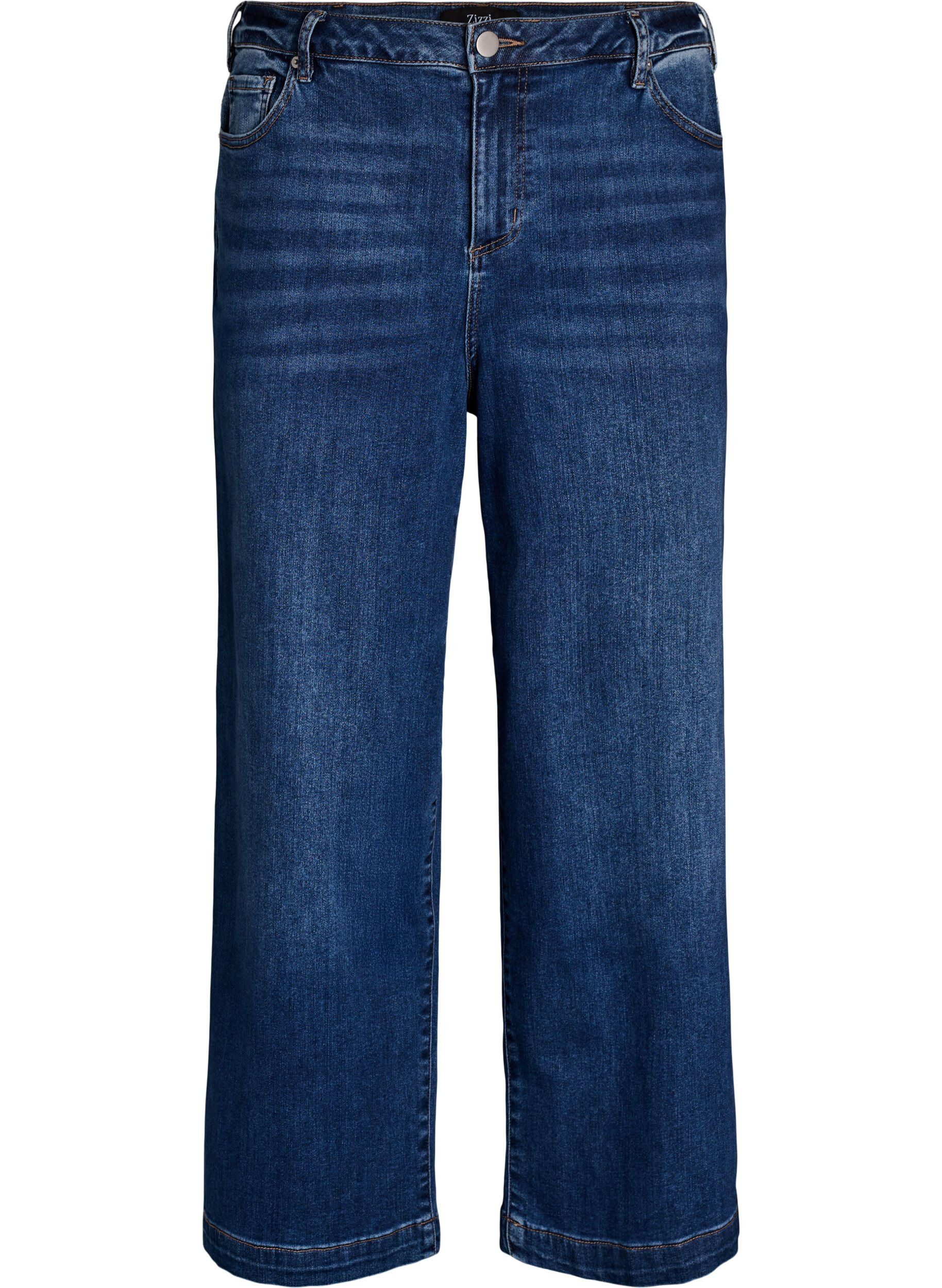 ZizziKiana jeans met een straight-fit en hoge taille, Blauw, Packshot image number 0