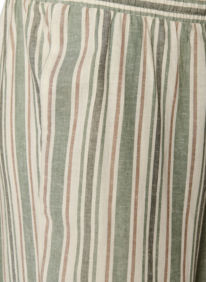 Pantalon large en lin et viscose, Vanille, Packshot image number 2