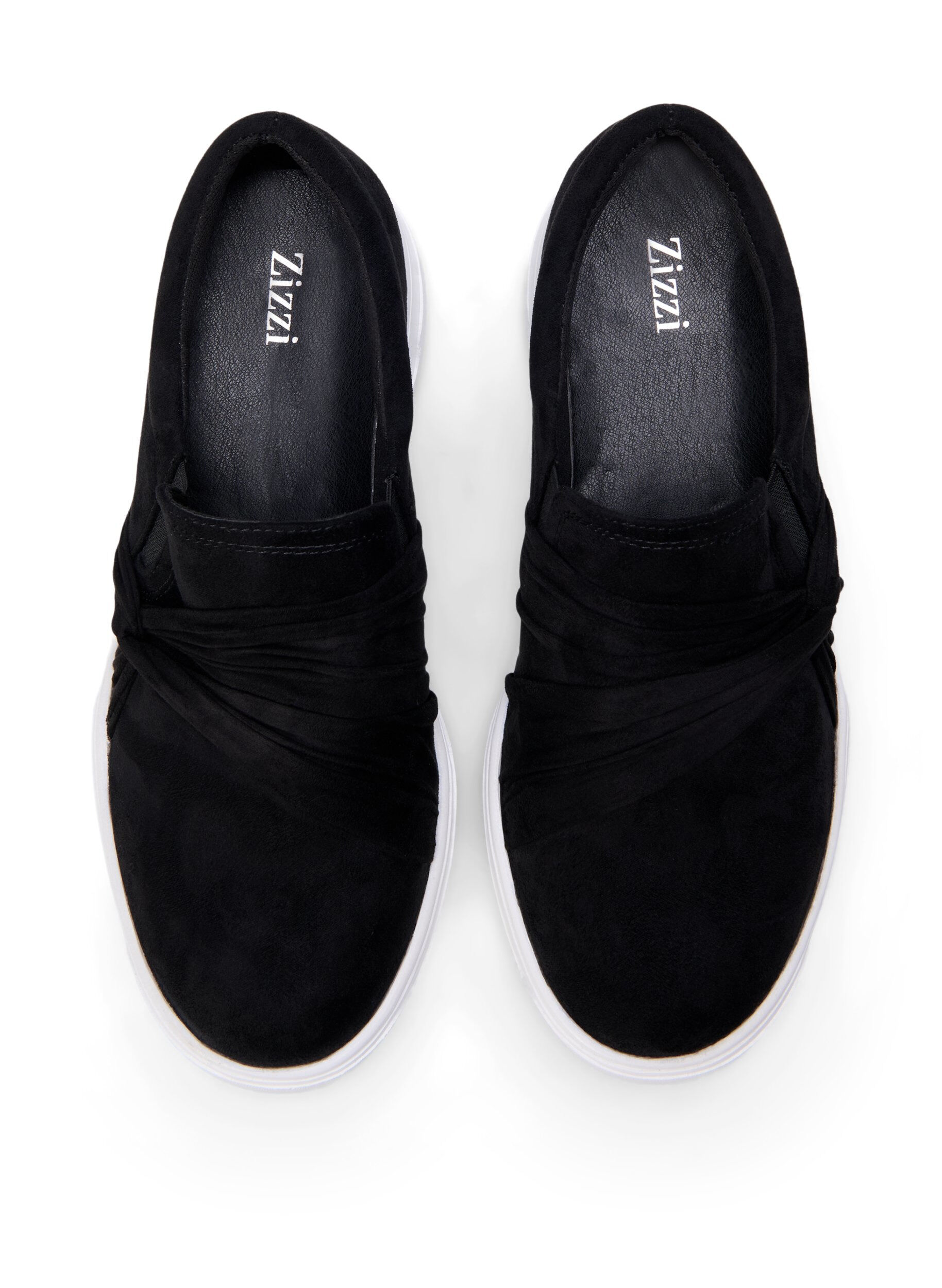 Zizzi Slip-on large avec d&eacute;tail de n&oelig;ud, Noir, Packshot image number 2