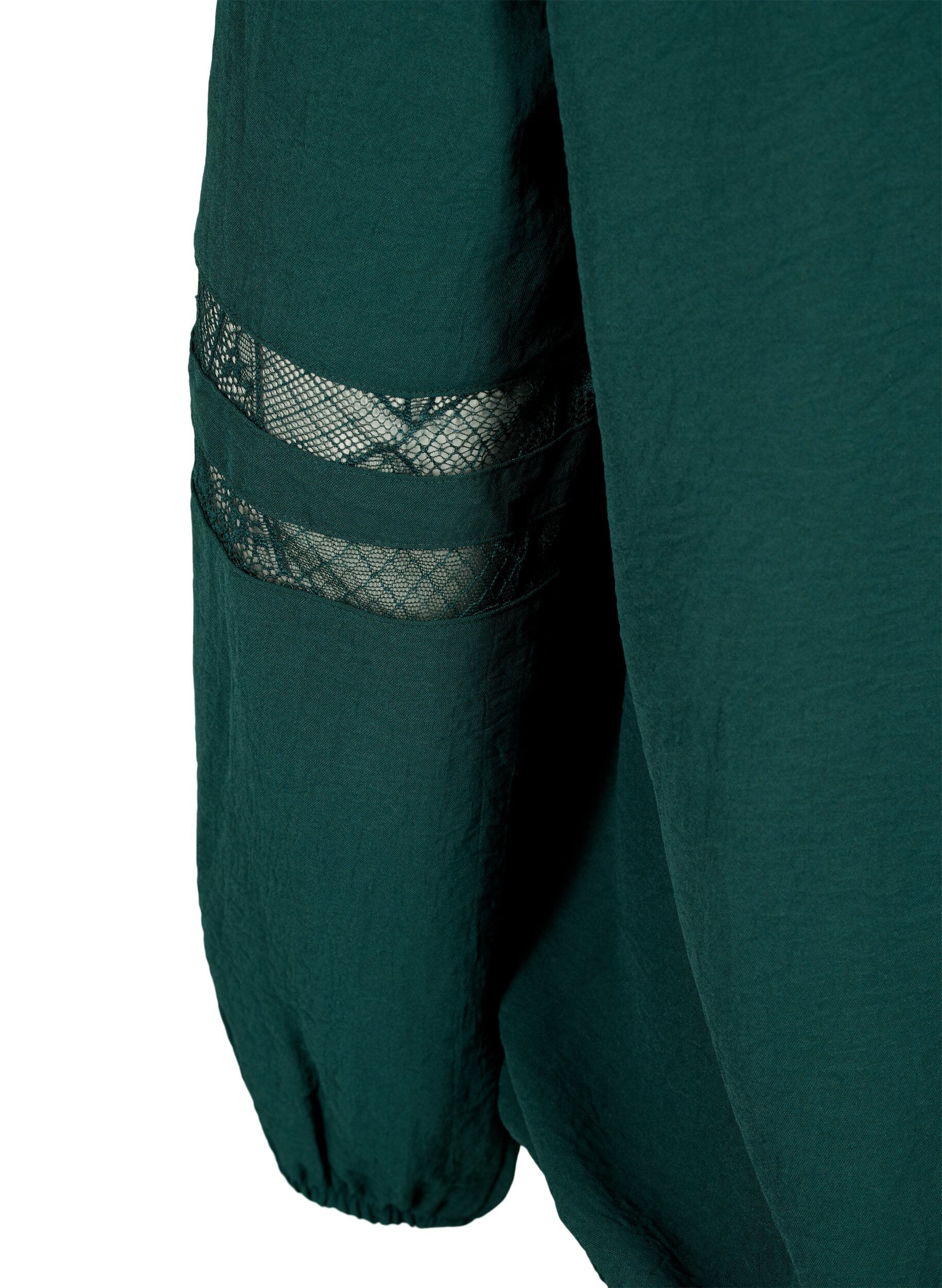 ZizziBlouse met lange mouwen en kant, Scarab, Packshot image number 3