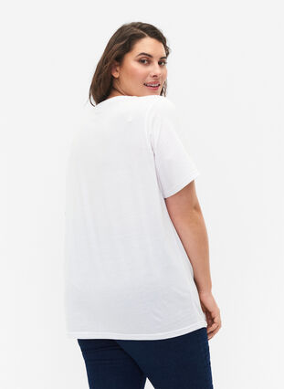 FLASH - 2-pack T-shirts met ronde hals, White/Black, Model image number 1