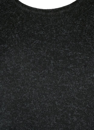 Gebreide jurk met split in de mouwen, Dark Grey Melange, Packshot image number 2