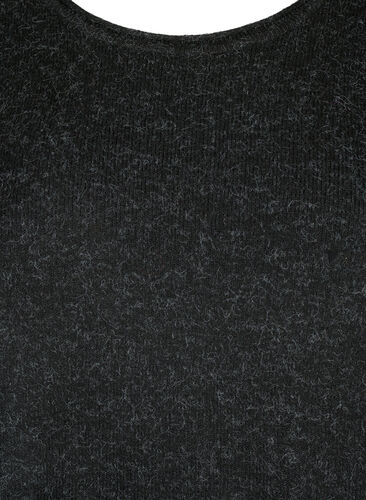 Robe en tricot avec fente aux manches, Dark Grey Melange, Packshot image number 2