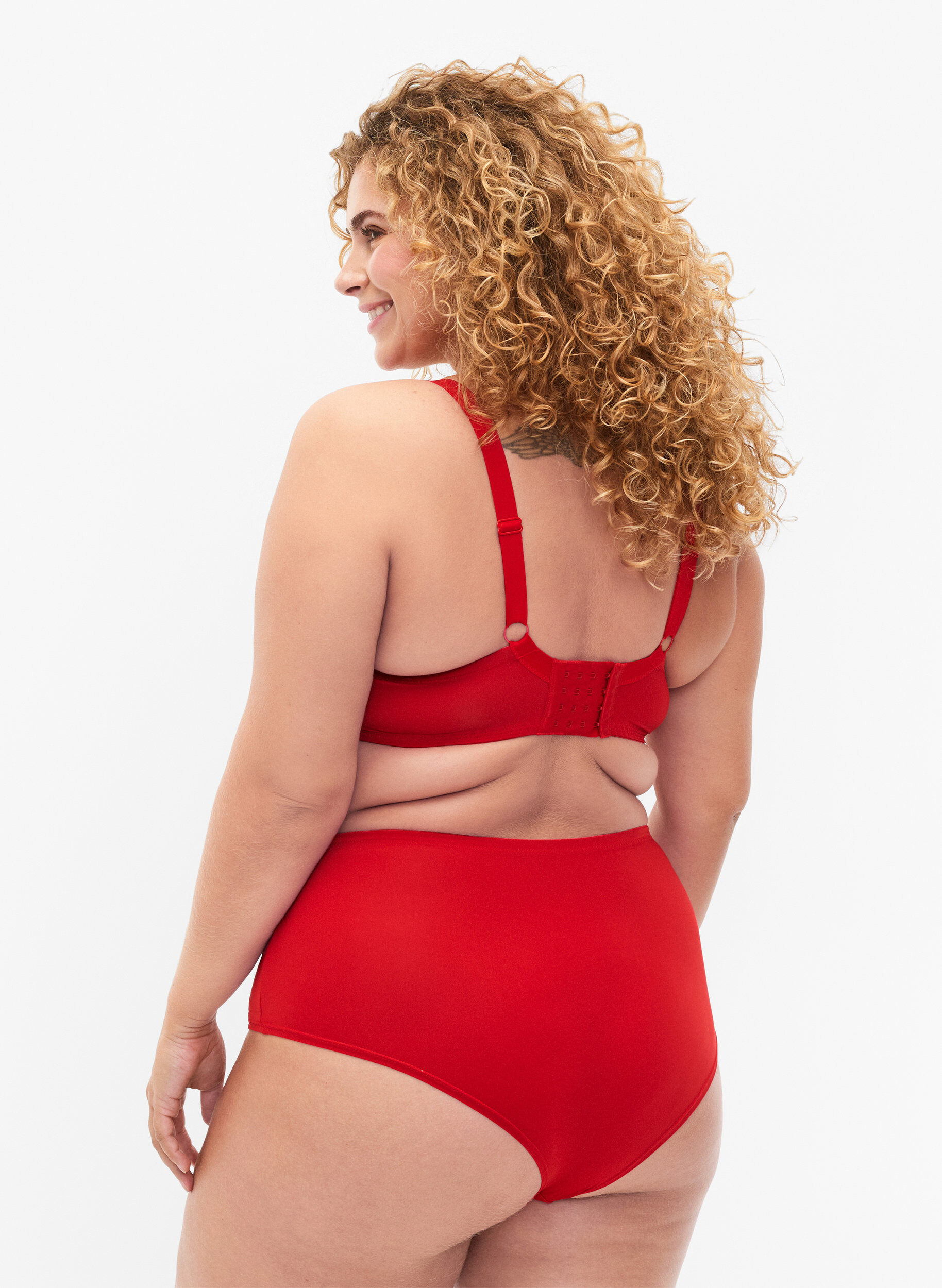 Zizzi Hipster en dentelle avec taille normale, Salsa, Model image number 1