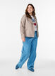 Veste biker en similicuir, Beige, Model image number 1