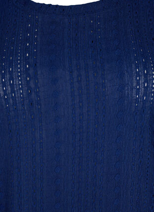 Chemisier à manches courtes avec motif texturé, Medieval Blue, Packshot image number 2