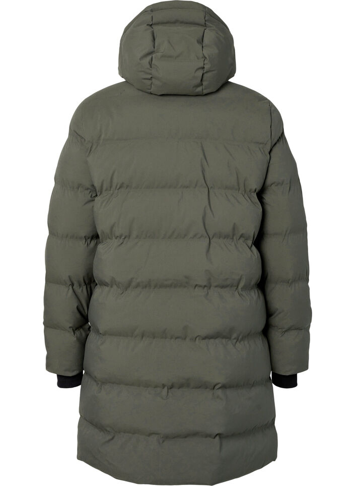Doudoune avec capuche et poches, Vert, Packshot image number 1