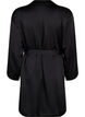 Satijnen kimono met riem, Black, Packshot image number 1