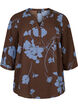 Blouse met bloemendesign en 3/4 mouw, Falcon Flower, Packshot image number 0