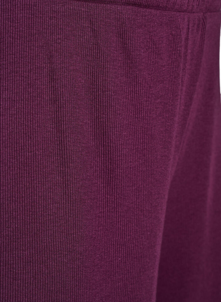 Short de nuit ample &agrave; texture c&ocirc;tel&eacute;e et bordure en dentelle, Bordeaux fonc&eacute;, Packshot image number 2
