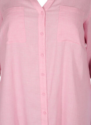 Chemise à col V et poches, Cameo Pink, Packshot image number 2