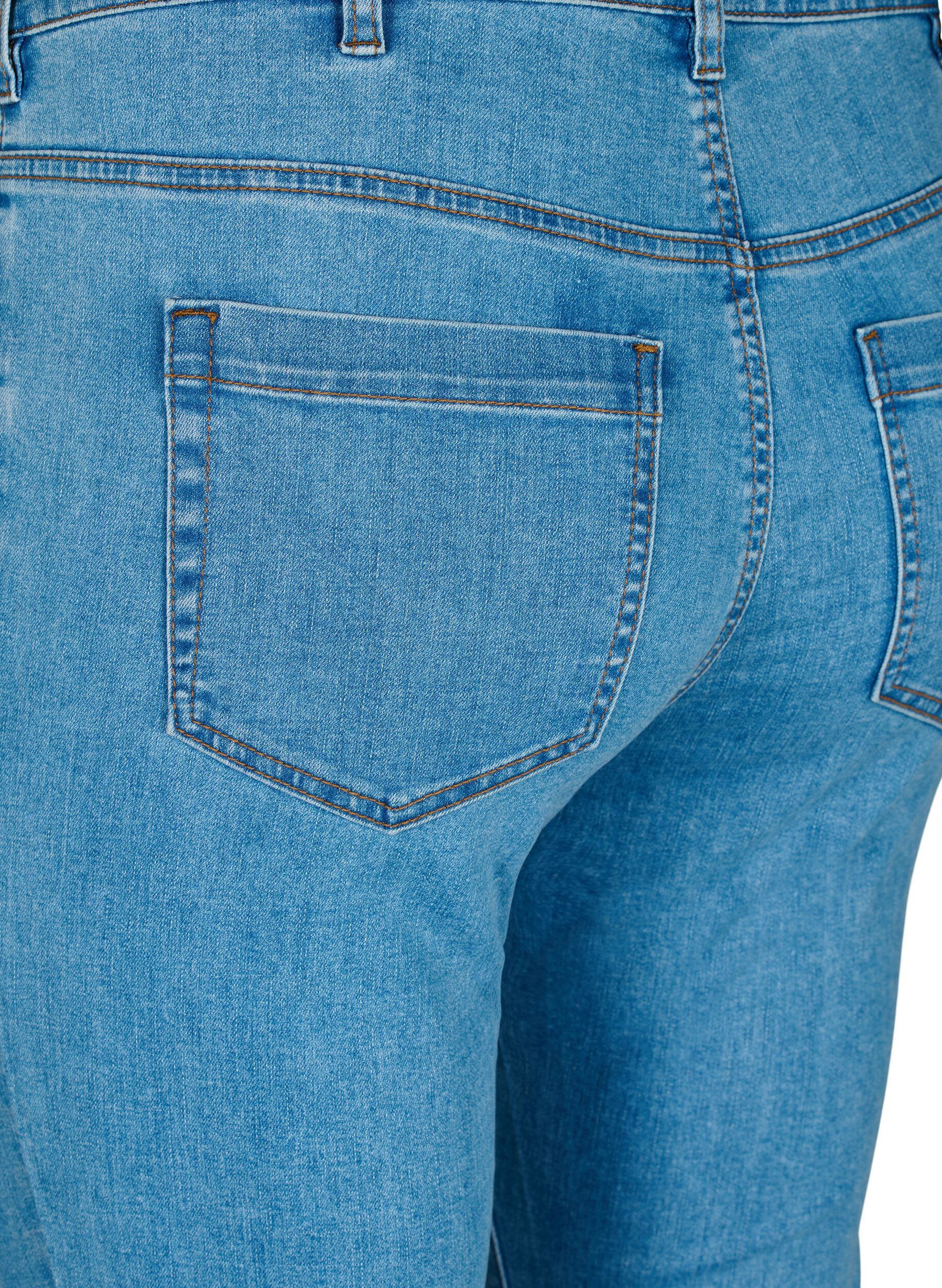 ZizziAmy jeans met een hoge taille en super slanke pasvorm, Blauw, Packshot image number 3