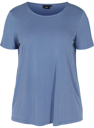 T-shirt met korte mouwen en ronde hals, Bijou Blue, Packshot image number 0