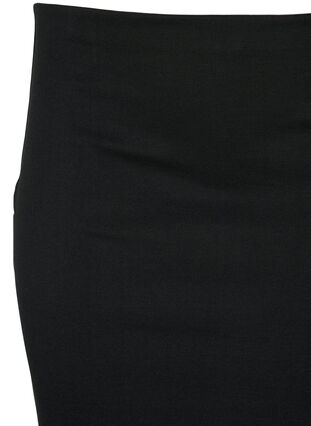Nauwsluitende rok van viscose met split, Black, Packshot image number 2