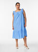 Robe midi en coton avec volants, Bleu Clair, Model image number 0
