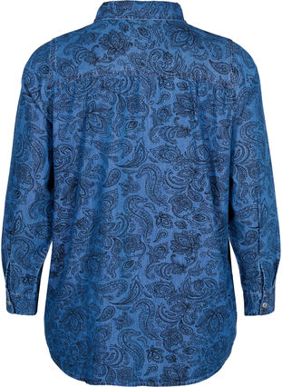 Chemise en coton à carreaux, Blue Paisley, Packshot image number 1