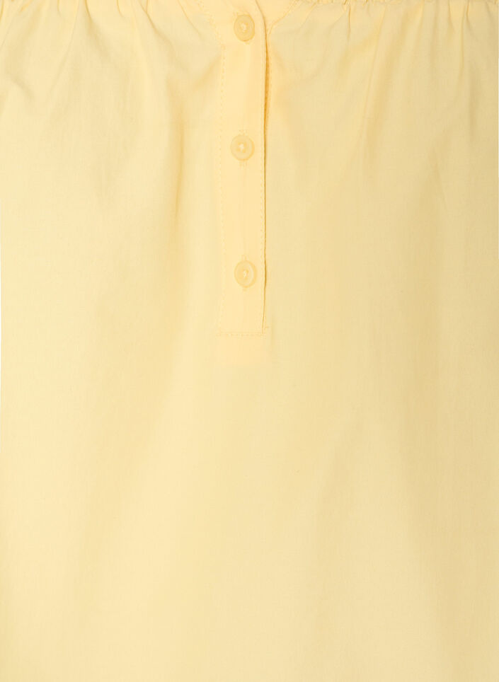 Blouse met smock en 3/4 mouwen, Geel, Packshot image number 2