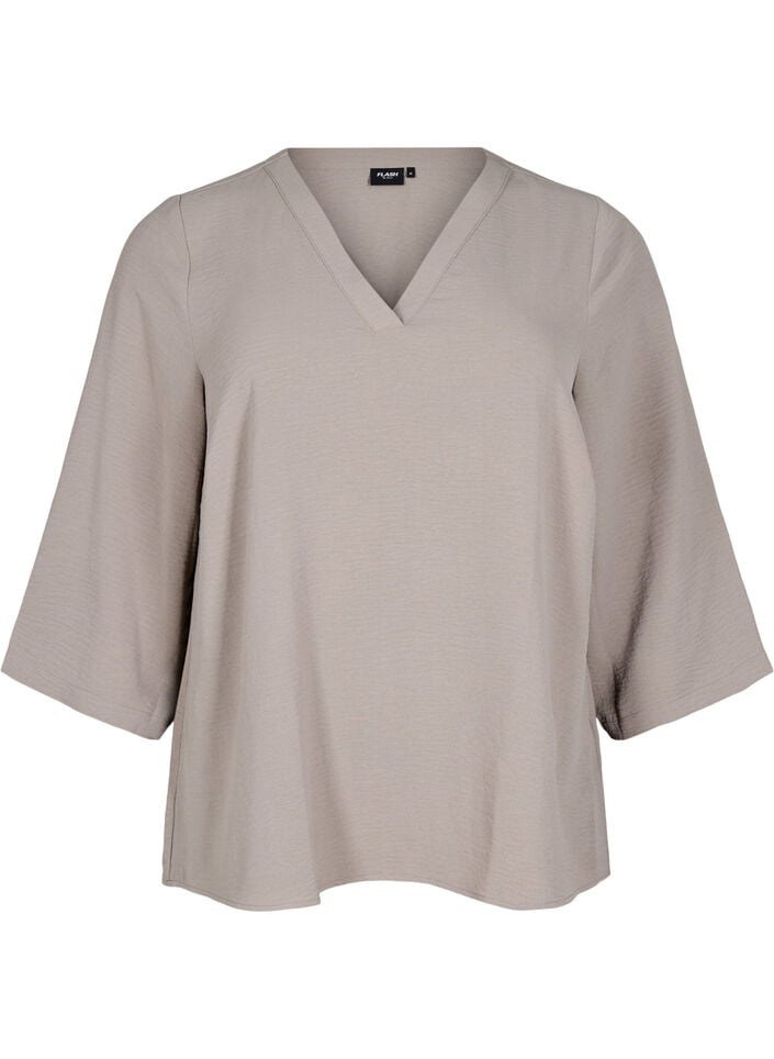 FLASH - Blouse met 3/4 mouwen, Beige, Packshot image number 0
