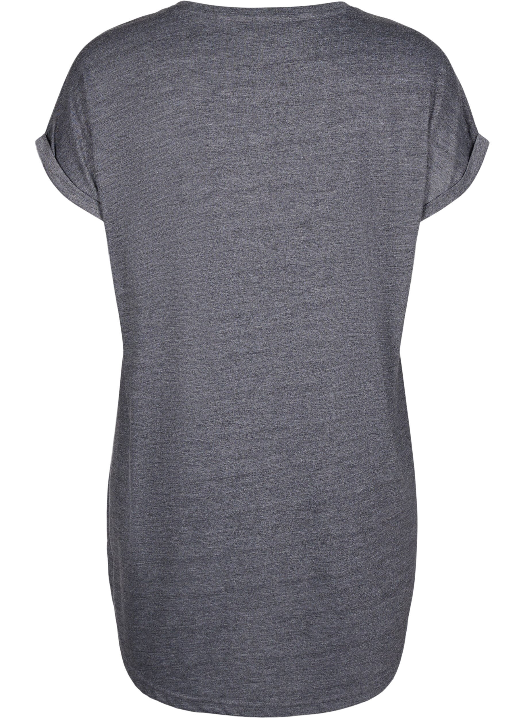 Zizzi Chemise de nuit &agrave; manches courtes avec imprim&eacute; texte, , Packshot image number 1