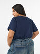 T-shirt van biologisch katoen met teddybeermotief, Blauw, Model image number 2