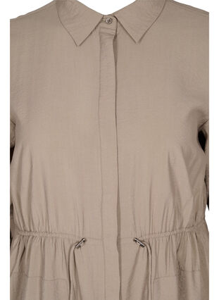 Viscose blouse jurk met verstelbare taille, Fungi, Packshot image number 2