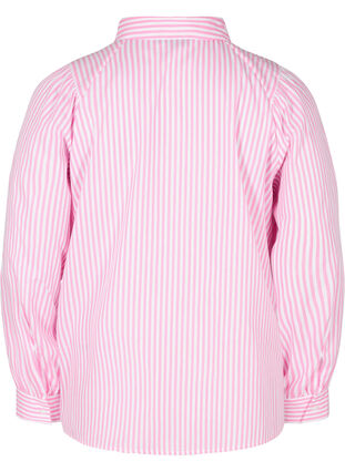 Chemise en coton à rayures, White/ Pink Stripe, Packshot image number 1