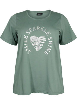 FLASH – T-shirt imprimé, Balsam Green, Packshot image number 0