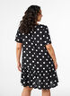 Robe en viscose avec d&eacute;coupe, Noir, Model image number 2