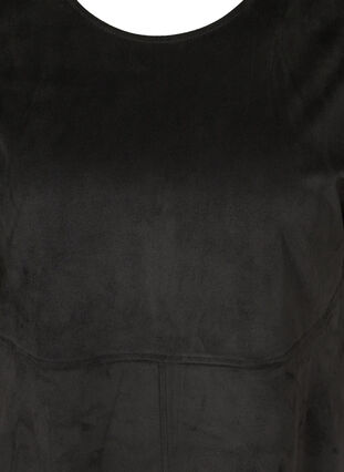 Robe col rond à manches courtes , Black, Packshot image number 2