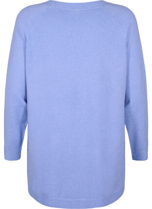 Pull en tricot avec des boutons, Lavender Lustre, Packshot image number 1