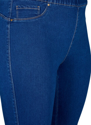  Pantacourts en jean avec ceinture élastique, Dark Blue Denim, Packshot image number 2