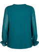 Blouse avec volants et texture en pointillés, Shaded Spruce, Packshot image number 1