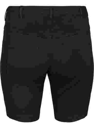 slim fit Emily shorts met normale taille, Black solid, Packshot image number 1