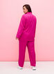 Dubbelgestikte jacquard broek van viscose, Rose Violet, Model image number 1