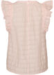 Blouse sans manches textur&eacute;e avec volants, Rose, Packshot image number 1