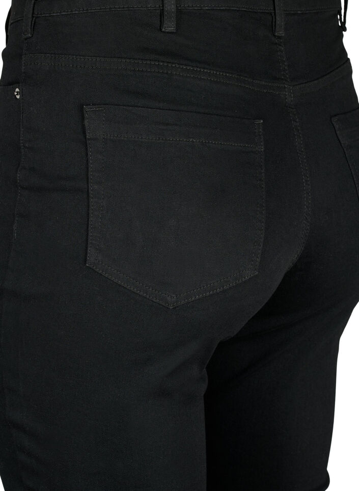 Amy jeans met een hoge taille en super slanke pasvorm, Zwart, Packshot image number 3