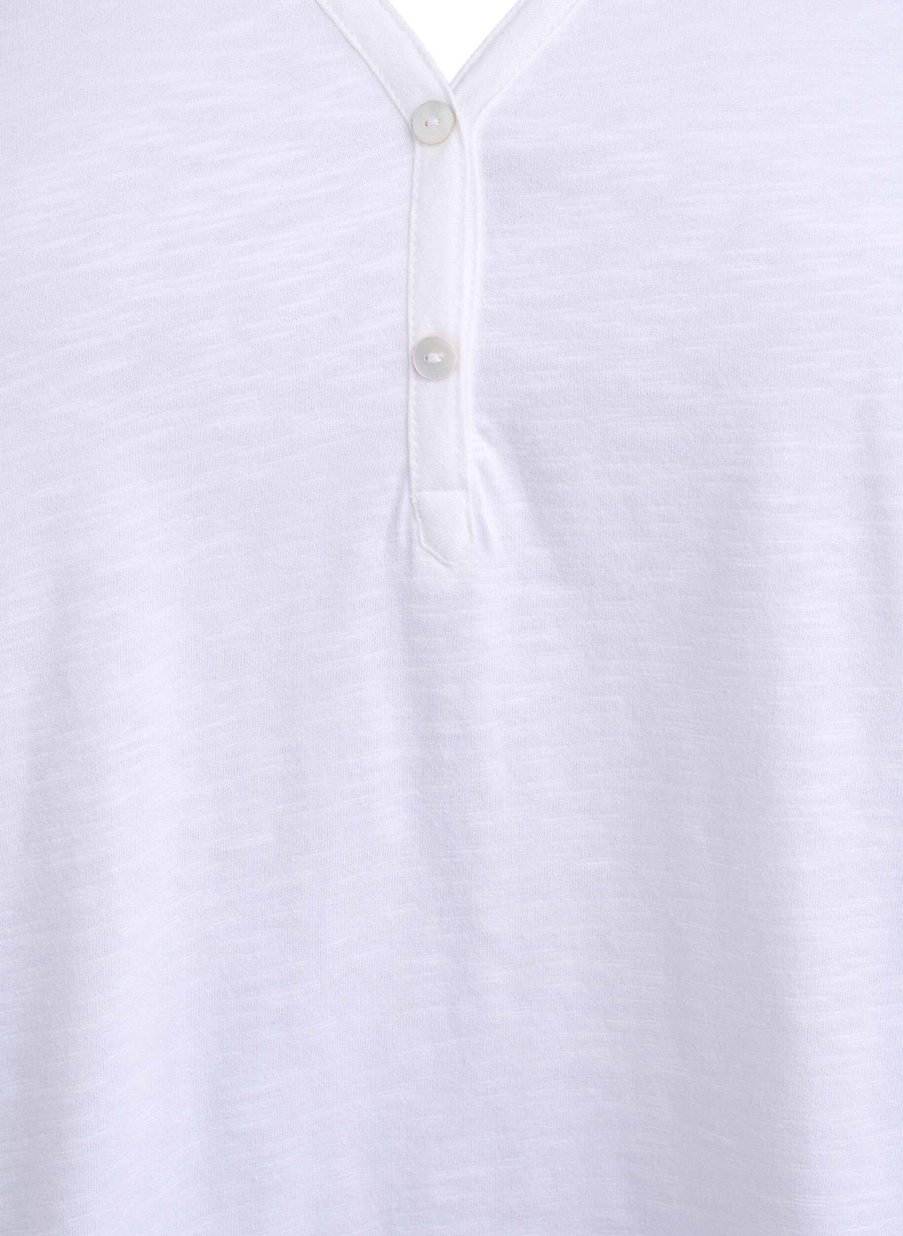 Zizzi T-shirt dot&eacute; de boutons, Blanc, Packshot image number 2
