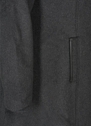 Veste à capuche avec laine, Dark Grey Melange, Packshot image number 3