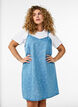 Korte denimjurk met verstelbare banden, LBD w. Flower, Model image number 0