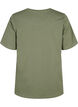 T-shirt van biologisch katoen met geborduurde details, Thyme, Packshot image number 1