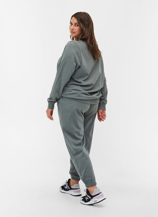 Pantanlon de jogging ample avec des poches, Balsam Green Mel, Model image number 1
